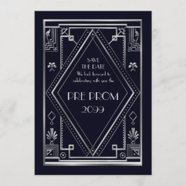 前にPromJunior、素晴らしいGatsbyの銀、海軍 セーブザデート