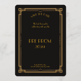 前にPromJunior、素晴らしいGatsbyの黒いミニマリスト セーブザデート