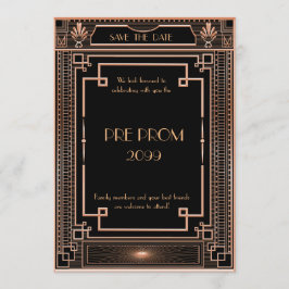 前にPromJunior、素晴らしいGatsbyの黒い金ゴールド セーブザデート