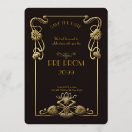 前にPromJunior、素晴らしいGatsbyの黒い金ゴールド セーブザデート