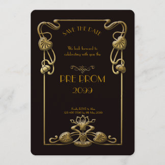 前にPromJunior、素晴らしいGatsbyの黒い金ゴールド セーブザデート