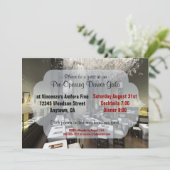 前のカスタムかオープンレストランの招待 招待状 (スタンド正面)