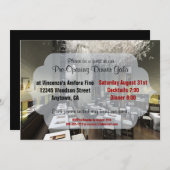 前のカスタムかオープンレストランの招待 招待状 (正面/裏面)