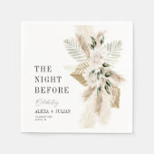 前のススキと緑の夜 スタンダードカクテルナプキン (正面)