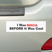 前のトランプステッカーMAGA クール バンパーステッカー (車上)