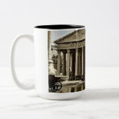 前のローマのパンテオン戦争の30年代の芸術の水彩画車 ツートーンマグカップ (左)