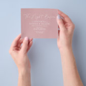 前の夜にバジェット・ピンク |招待状チラシ チラシ (手)