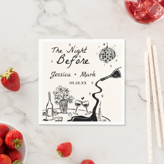 前の夜に消え結婚る スタンダードカクテルナプキン (インサイチュ)