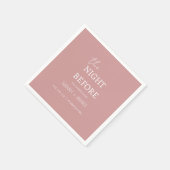 前の夜のほこりっぽいピンクのミニマ結婚リスト スタンダードカクテルナプキン (角)
