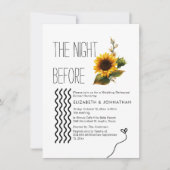 前の夜のミニマルひまわり 招待状 (正面)