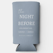 前の夜の埃の多いミニマル青結婚い スリム缶クーラー (正面)