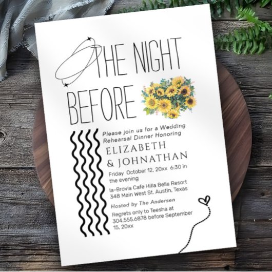 前の夜ミニマルはヒマワリが台本を書く 招待状