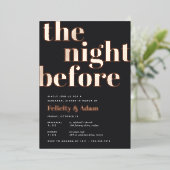 前の夜 |バラ金ゴールドリハーサルディナー 箔招待状 (立ち正面)