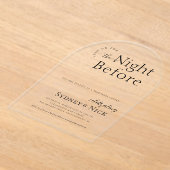 前の夜 | リハ結婚ーサルディナー アクリル招待状 (レイダウン)