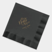 前の夜 | リハ結婚ーサルディナー 箔ナプキン (左)