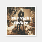 前の夜。写真エレガントリハーサル スタンダードカクテルナプキン (正面)