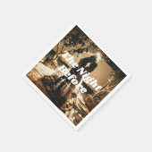 前の夜。写真エレガントリハーサル スタンダードカクテルナプキン (角)