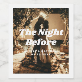 前の夜。写真エレガントリハーサル ワインラベル