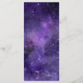 前の夜。宇宙結婚のリハーサル メニュー (裏面)