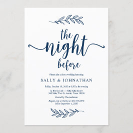 前の晩ネイビー·ブルー·リハーサル·ディナー 招待状