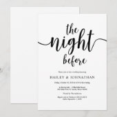 前の晩，リハー素朴サルディナー 招待状 (正面/裏面)