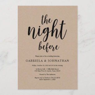 前の晩，リハー素朴サルディナー 招待状