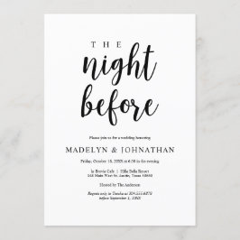 前の晩,リハー素朴サルディナー 招待状