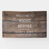 前の素朴夜の木のリハーサルディナー 横断幕 (横)