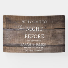 前の素朴夜の木のリハーサルディナー 横断幕