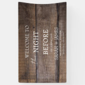 前の素朴夜の木のリハーサルディナー 横断幕 (縦)