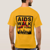 前のBevの金ゴールド Tシャツ (裏面)