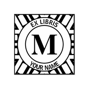 前のlibrisのモノグラムの蔵書票 ラバースタンプ