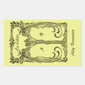 前のLibrisのヴィンテージの孔雀は一流のイニシャルを加えます 長方形シール (正面)