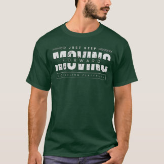 前へ進め モチベーショナル タイポグラフィ Tシャツ