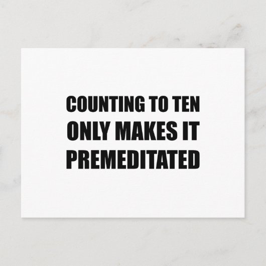 前もって計画される10を数えます ポストカード (正面)