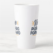 前やる気を起こさせる保に進む引用文 カフェラテマグ (正面)