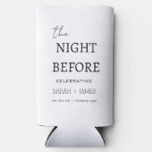 前エレガントのミニマル夜は白結婚く スリム缶クーラー (正面)