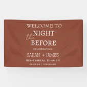 前エレガントの夜のテラコッタ結婚 横断幕 (横)