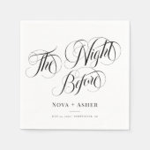 前エレガントの夜をカスタマイズ結婚習 スタンダードカクテルナプキン (正面)