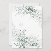 前エレガント夜の緑と台本 招待状 (裏面)