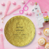 前エレガント夜の金ゴールドリハーサル ペーパープレート (パーティー)