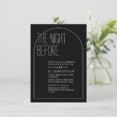 前エレガント夜ミニマルの黒字脚本 招待状 (スタンド正面)
