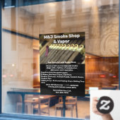 前カスタマイズ煙店広告 ウィンドウサイン (カフェ窓)