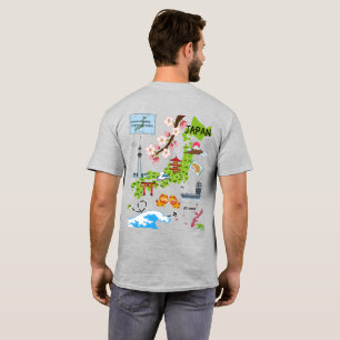 前カスタマイズ、おもしろいマッ日本のプデザイン背面 Tシャツ