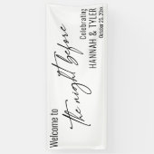 前コンテンポラリー夜シンプルへようこそ 横断幕 (縦)