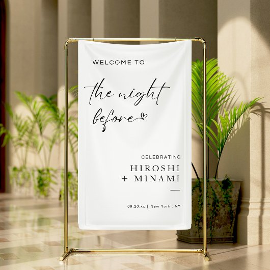 前シンプル夜へようこそ 横断幕