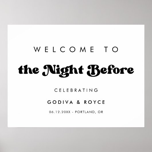 前スタイリッシュ夜のレトロな歓迎 ポスター (正面)