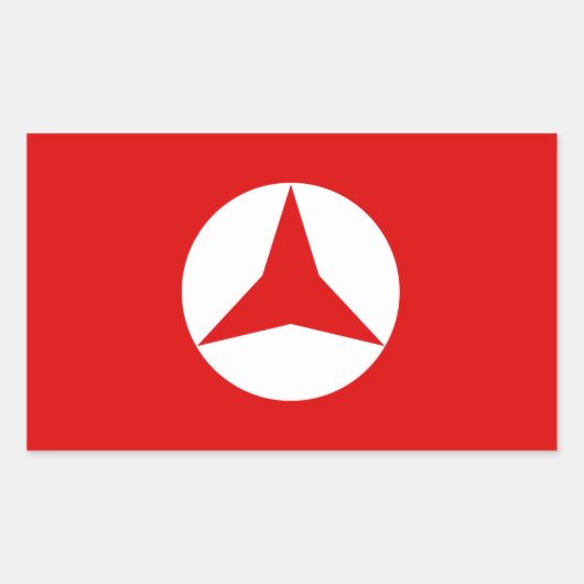 前スペインの人気がある旗ステッカー 長方形シール (正面)