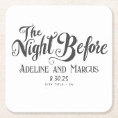前ファンキー夜の手描きリハーサル スクエアペーパーコースター (正面)