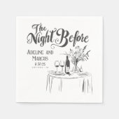 前ファンキー夜の手描きリハーサル スタンダードカクテルナプキン (正面)